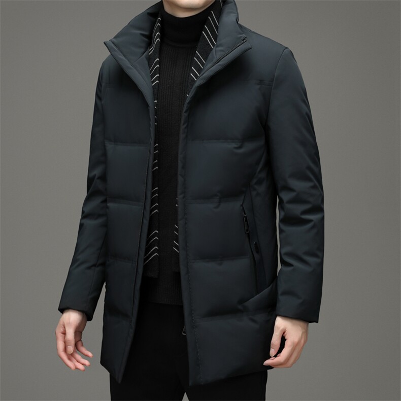 男士中长款羽绒服21冬季新款冬装保暖时尚防风外套YYYR6810-P330,男装羽绒服,钱塘6003A(原)4033A