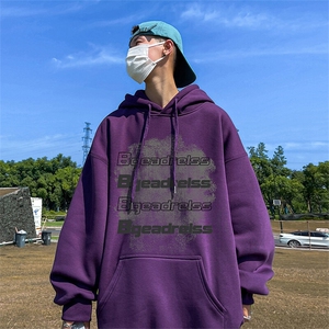 抖音得物供货 可提供视频 春装重磅美式宽松连帽卫衣DL2438图片
