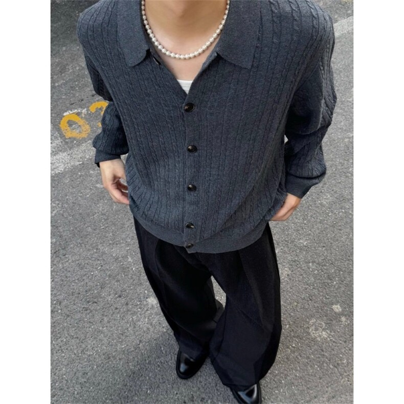 秋冬季开衫毛衣男生韩版新款针织衫简约文艺潮流轻熟风毛衣外套男，男装针织衫/毛衣，星座506A