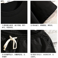 TD56099-P35短袖t恤套装男短裤两件套男装搭配一套帅气，男装T恤，电商A040A