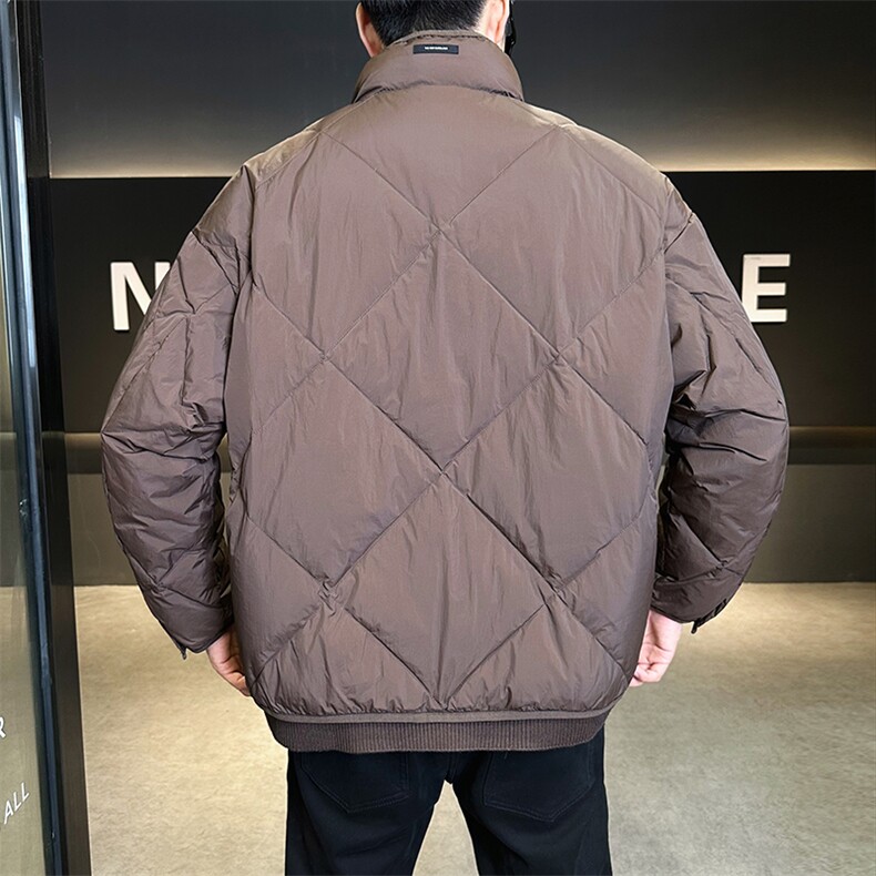 90新标白鸭绒羽绒服菱格设计假两件保暖外套YR3136-P269,男装羽绒服,电商D342