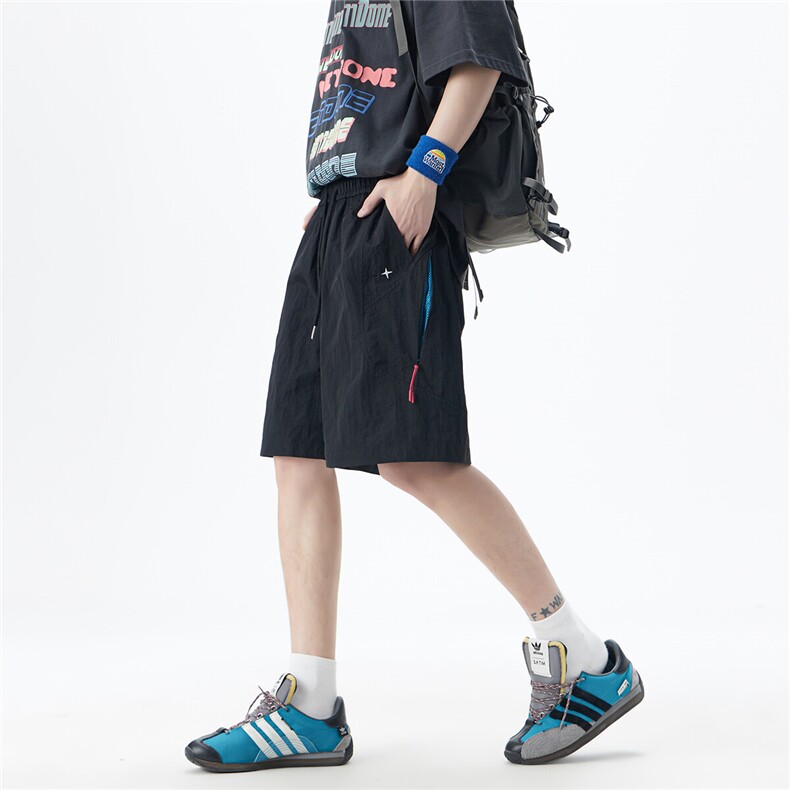 透气拉链设计冰丝短裤男夏款2025新款中裤815A-DK26-P40控68图片