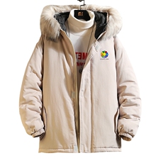 MM48101-P130冬季大毛领衣男士大码加厚袄男服砖墙挂拍，男装棉衣，电商A040A
