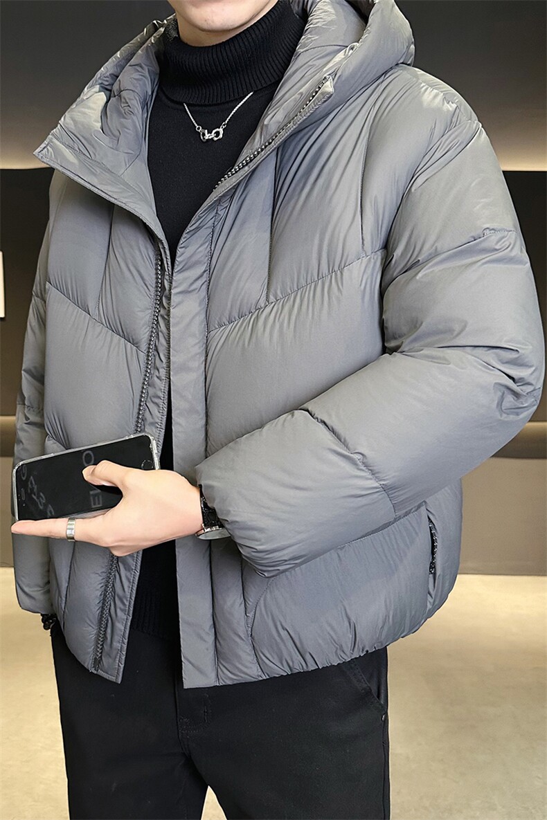 新标90绒冬季男士连帽泡芙云朵羽绒服宽松保暖外套2722-P335,男装羽绒服,电商B338