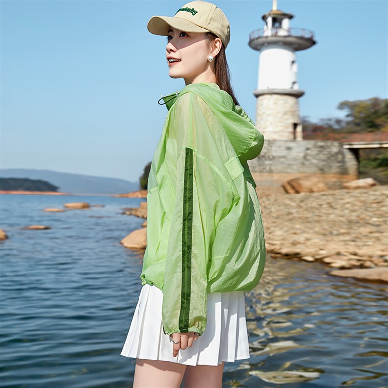 欧货透气防晒衣女2023夏季轻薄新款防紫外线防晒衫薄款小个子女款,女装防晒衣,可可小西