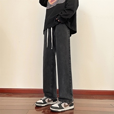 欧美高街vibe风阔腿宽松牛仔裤夏百搭复古ins潮牌N06040-P33，男装牛仔裤，星座308B-2