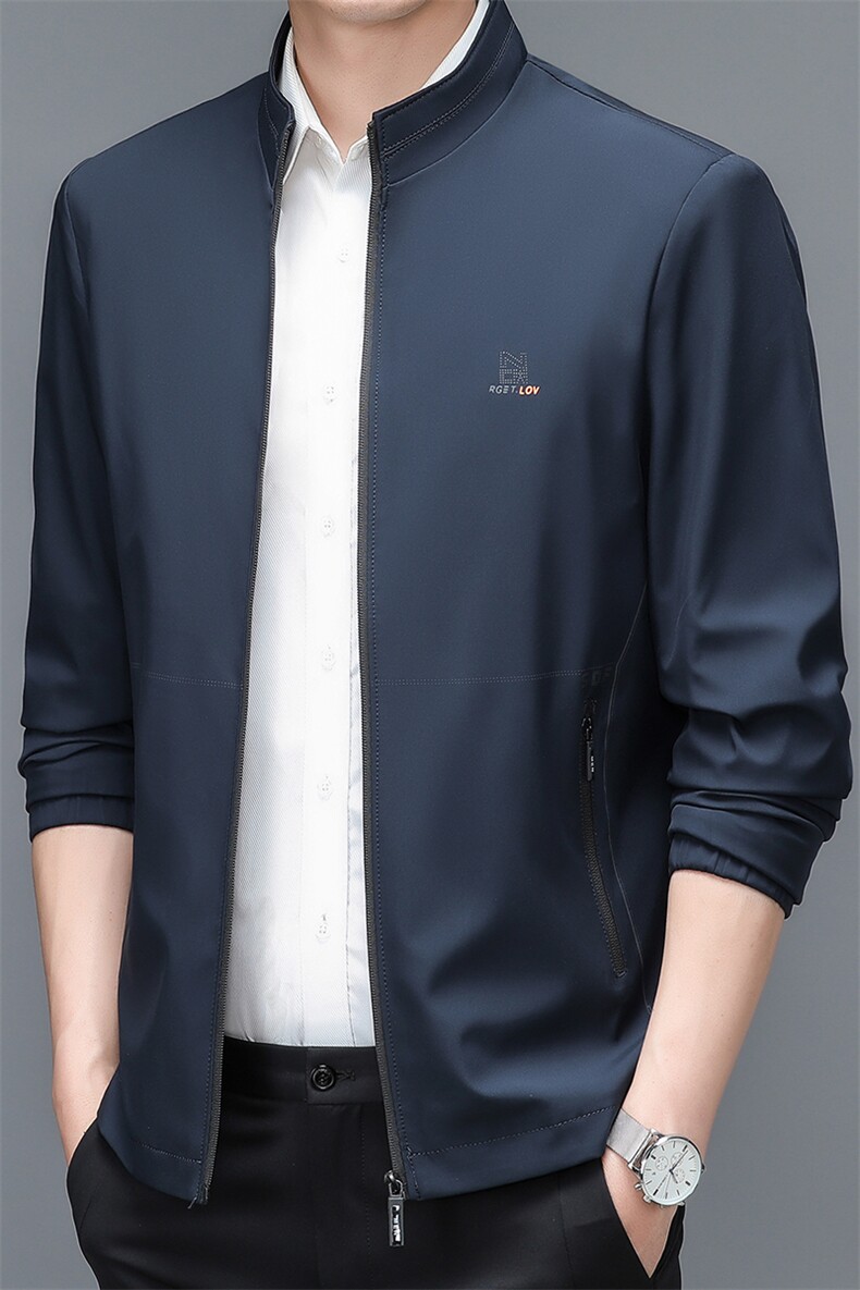 BJ22340钱塘2020-2春秋新款中年男士简约商务休闲夹克外套P69,男装夹克,钱塘207-2