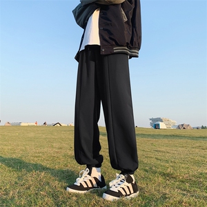 时尚卫裤男秋冬季2026新款加绒加厚保暖宽松休闲裤K77-1特批40图片