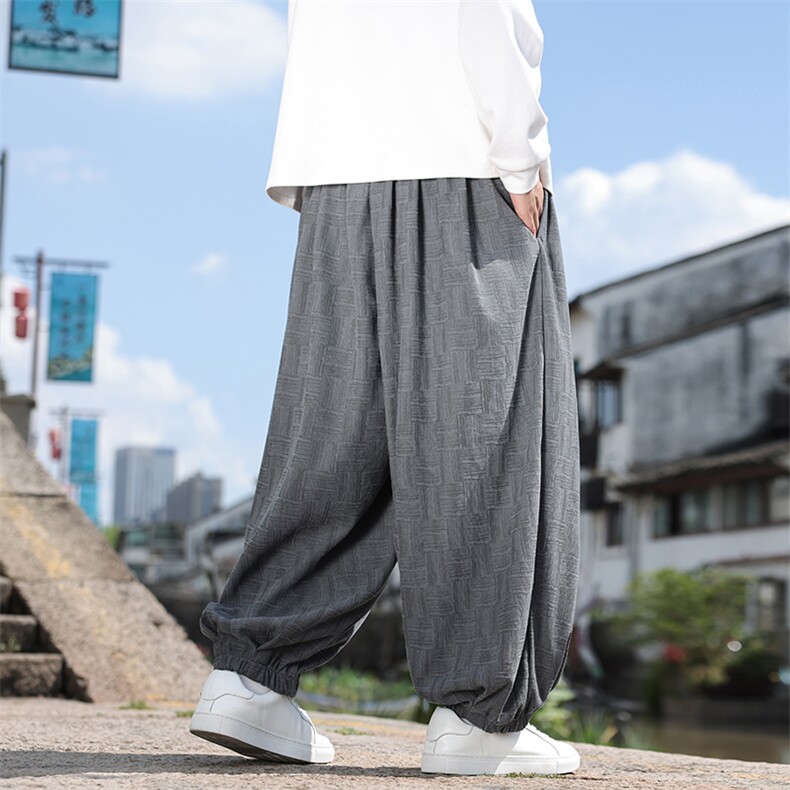 2025秋冬风灯芯绒复古灯笼裤宽松束脚超大码M-9XL2538-P65,男装休闲裤,电商A057B