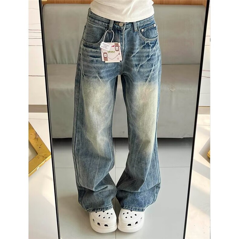 1506A/G2480/P46美式水洗闪电裂纹蓝色牛仔裤,男装牛仔裤,星座1506A