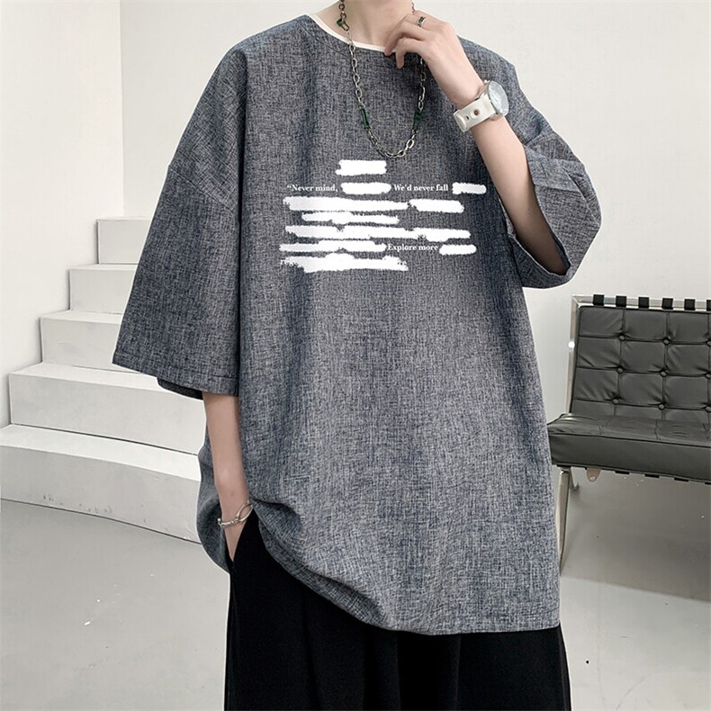 风复古亚麻短袖男棉麻t恤男半袖ZT71445-P35,男装T恤,电商A040