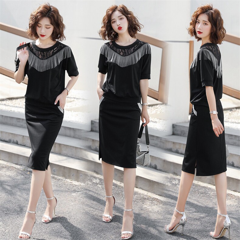 现货.2024新款优雅时尚套装套裙纯色潮流时尚简约，女装套装/套裙，兰菲阁