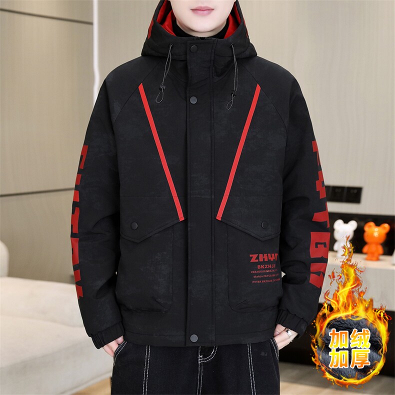 高品质男式加绒加厚夹克男时尚潮流加厚棉衣男外套MY1689-P83,男装夹克,星座310B-3