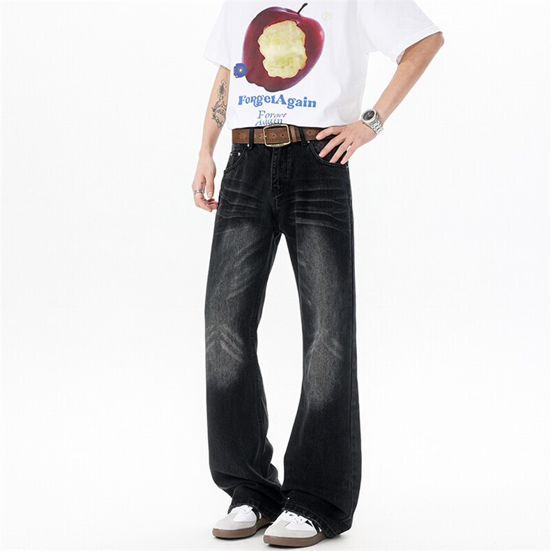 加长高个子裤子男夏薄款牛仔裤直筒阔腿裤188cm115微喇裤KZ039P60,男装牛仔裤,电商B312