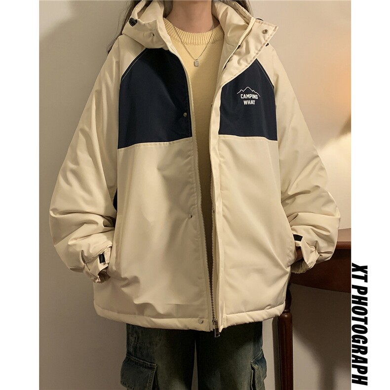 中性2025年冬季港风拼接棉衣美式宽松情侣棉服外套23012M-特P100,女装棉衣/棉服,电商C213(原B265)