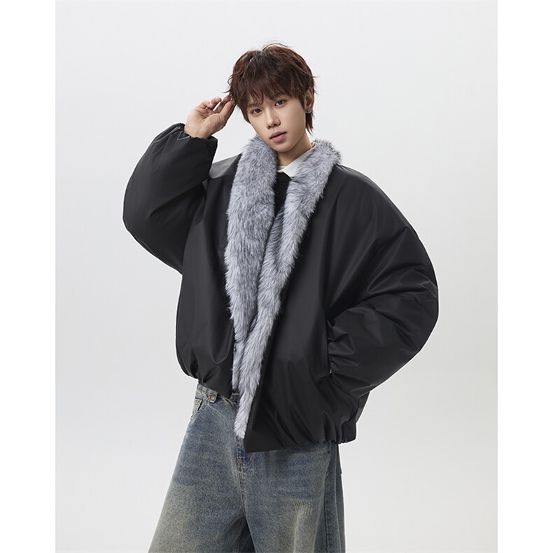 座山雕派克服夹克棉服加厚宽松翻领保暖棉衣外套-M277-特P95,男装夹克,电商B289