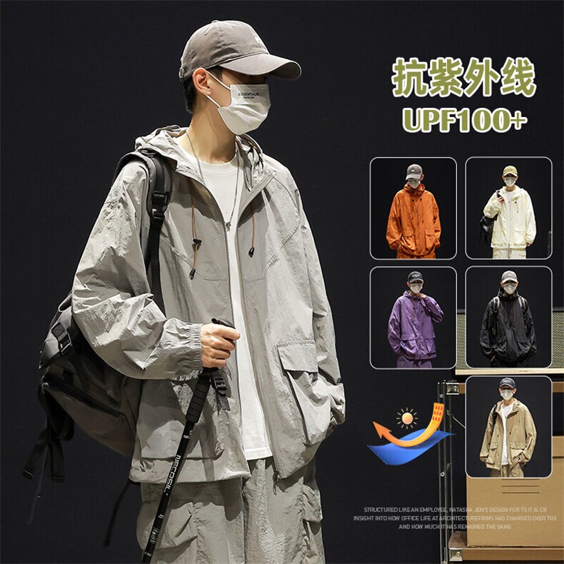 UPF100+有报告 凉感轻薄透气套装防晒服 两件套HS621-P70图片