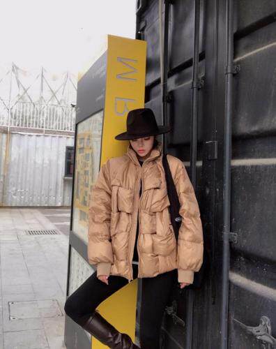 设计师款编织羽绒服袖子可脱卸可当马甲两穿SML，女装羽绒服，尚映