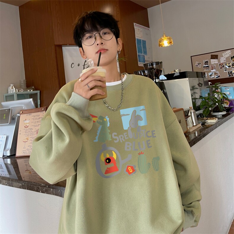 ！圆领卫衣男装港风长袖T恤男外套男WY236-特P23,男装T恤,电商B367