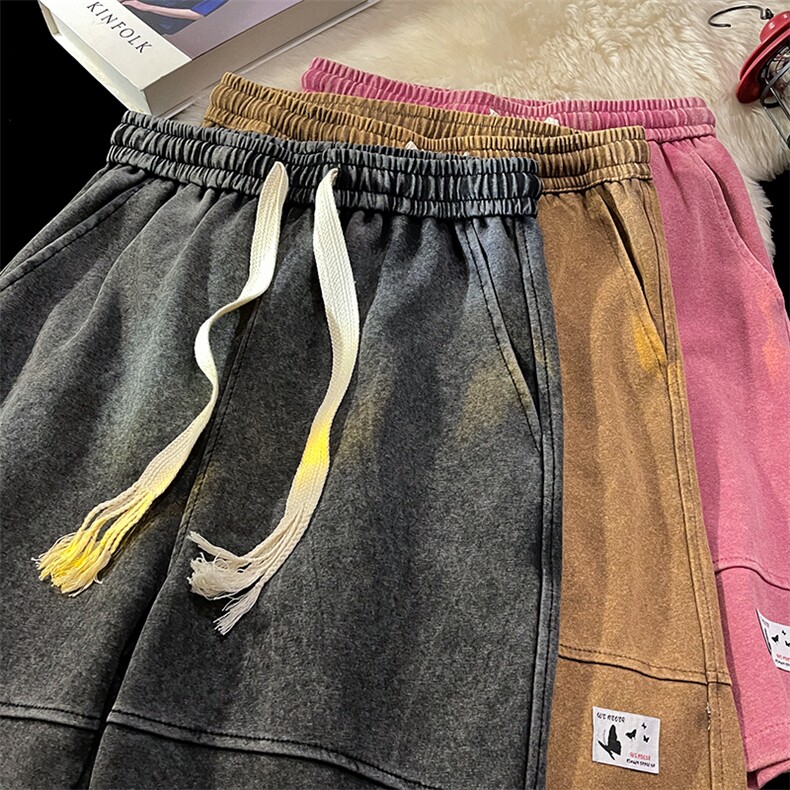 K902P40毛毯平铺重磅280克蝴蝶印花美式五分裤夏季休闲短裤男,男装休闲裤,电商A026-1