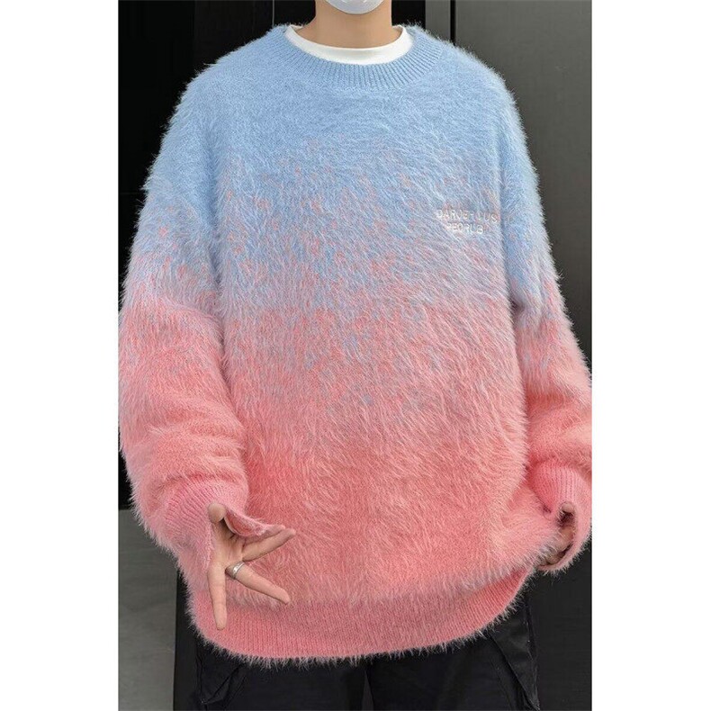毛衣男冬季高街美式复古高级感针织衫休闲慵懒软糯线衣MZ758-P64,男装针织衫/毛衣,星座412-3