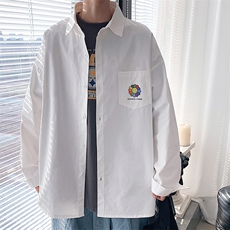 CS15101-P38加绒-P48长袖衬衫男士大码宽松衬衣男寸衫男寸衣，男装衬衫，电商A040