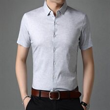 G88892021夏季新款长袖桑蚕丝衬衫男商务休闲男装，男装衬衫，电商B360
