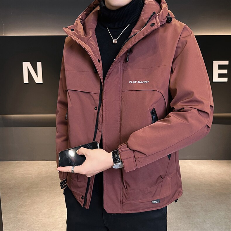 店主风 2025年男士秋冬二棉加棉加厚夹克连帽棉服M1123-P105图片