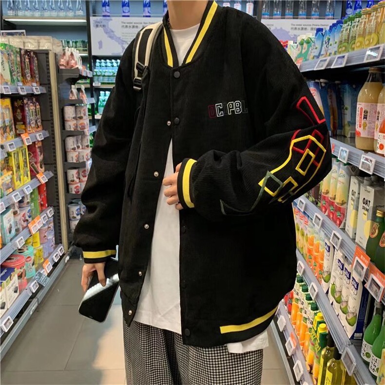 潮流夹克潮男春季棒球领夹克JK6519P60图片