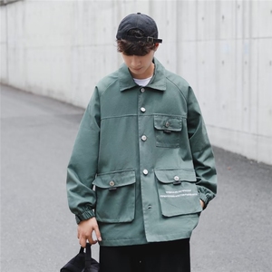 cityboy男秋季外套潮牌街头双层纯棉工装夹克J414P65图片
