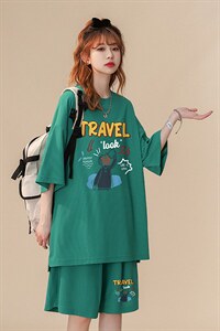 中性风 2023夏季新款冰丝华夫格情侣运动休闲套装 TZ862 p50控68图片