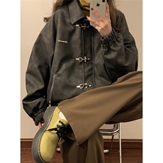 1中性风黄底大码M-5XL情侣男水洗雪花皮皮衣女JK8741P130控168，男装皮衣，星座226-2