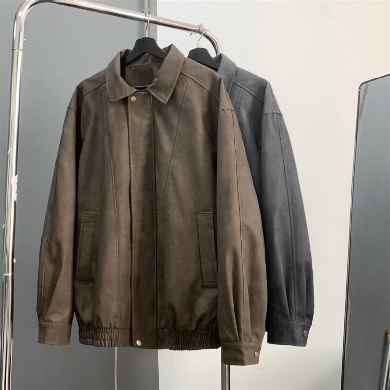 直播男士皮夹克复古情侣外套上衣JK307P80，男装夹克，星座1904A-1