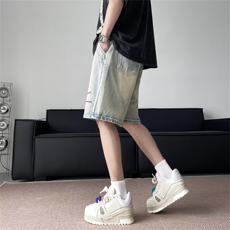 夏季透气流行牛仔短裤DK1704p40,男装牛仔裤,星座1013