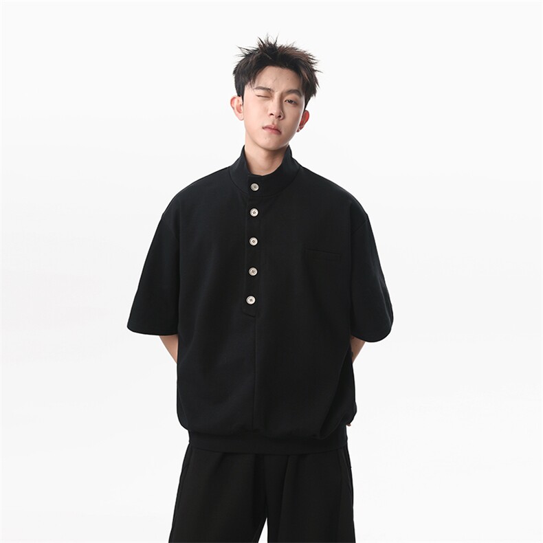 短袖T恤POLO衫套装潮流百搭直筒宽松裤男女TZ307P85,男装Polo衫,星座201-2