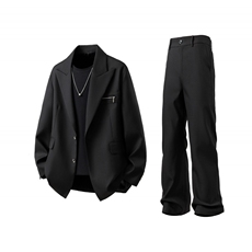 西服96%聚酯纤维4%氨纶M-5XL大码XF78146P85控139西裤XK78151P45，男装西服，星座227-7