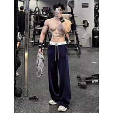 美式高街潮牌男女运动休闲裤直筒宽松卫裤慵懒显瘦休闲长裤子，男装休闲裤，电商A486