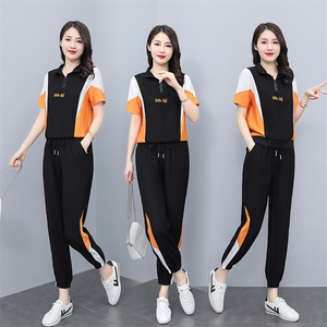 夏季休闲时尚运动服套装女2022新款两件套洋气减龄图片