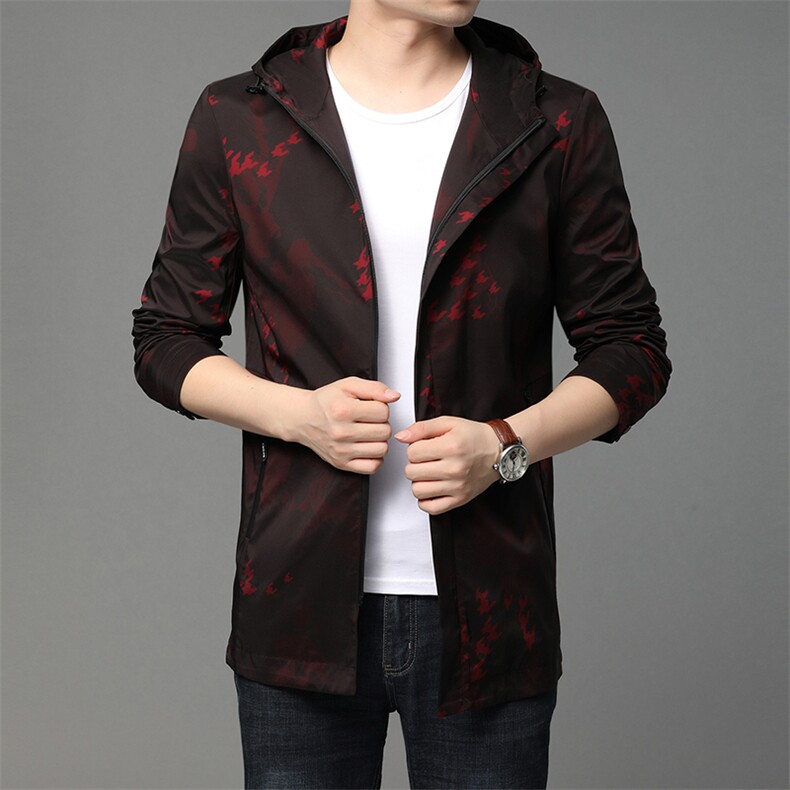 风衣男秋冬款中年爸爸装休闲外套中年外套上衣HPN88602-P190，男装风衣，电商B212（原钱塘6029）