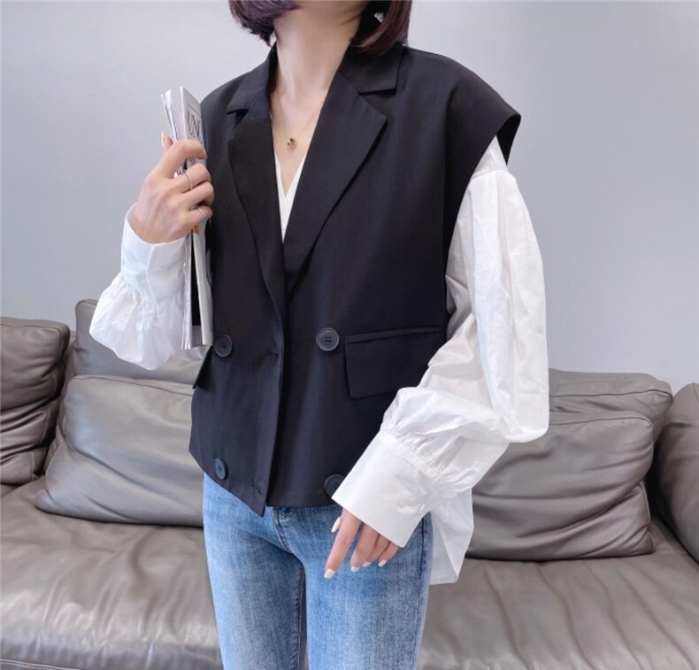 春款马甲，女装马甲，亮金金