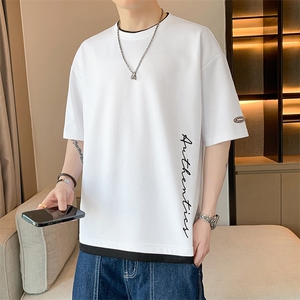 冰氧仿棉短袖店主风体恤夏季休闲百搭刺绣男上衣TC3146-P25控48图片