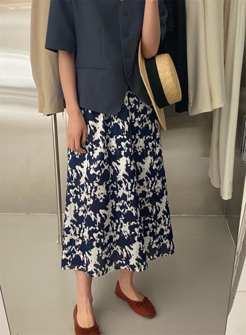 雪纺半裙，女装半身裙，POHIO葆伊