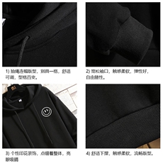 WY2224-P35纯棉连帽卫衣男大码运动帽衫宽松薄砖墙，男装卫衣，电商A040A