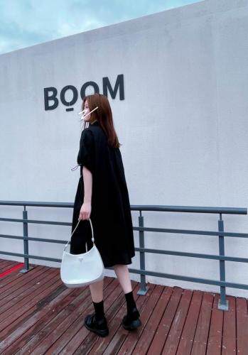 口袋抽绳连衣裙，女装连衣裙，唯品