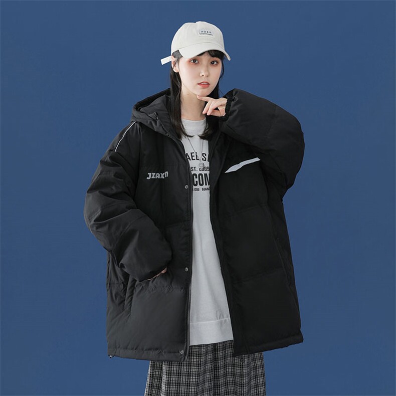 港风ins羽绒服男女同款带帽字母印花白鸭绒Y5813-P190【特价】,男装羽绒服,电商A007
