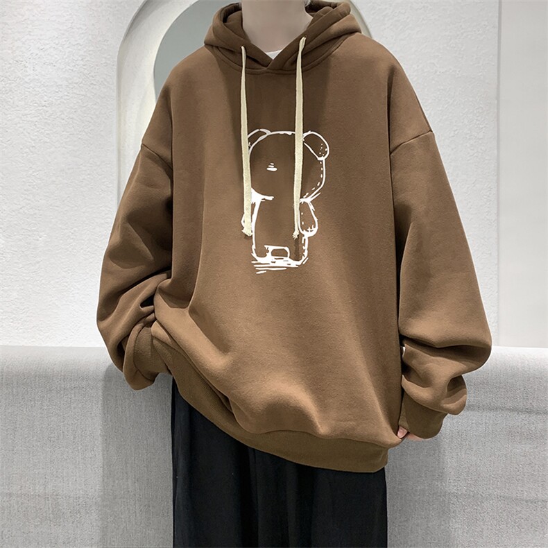 纯棉连帽卫衣男大码运动帽衫宽松薄WY2339-P35加绒款-P40,男装卫衣,电商A040