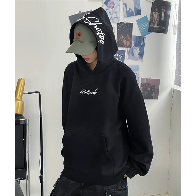 美式复古字母印花连帽卫衣男休闲潮流百搭情侣帽衫WY8167-P57,男装卫衣,星座208-5
