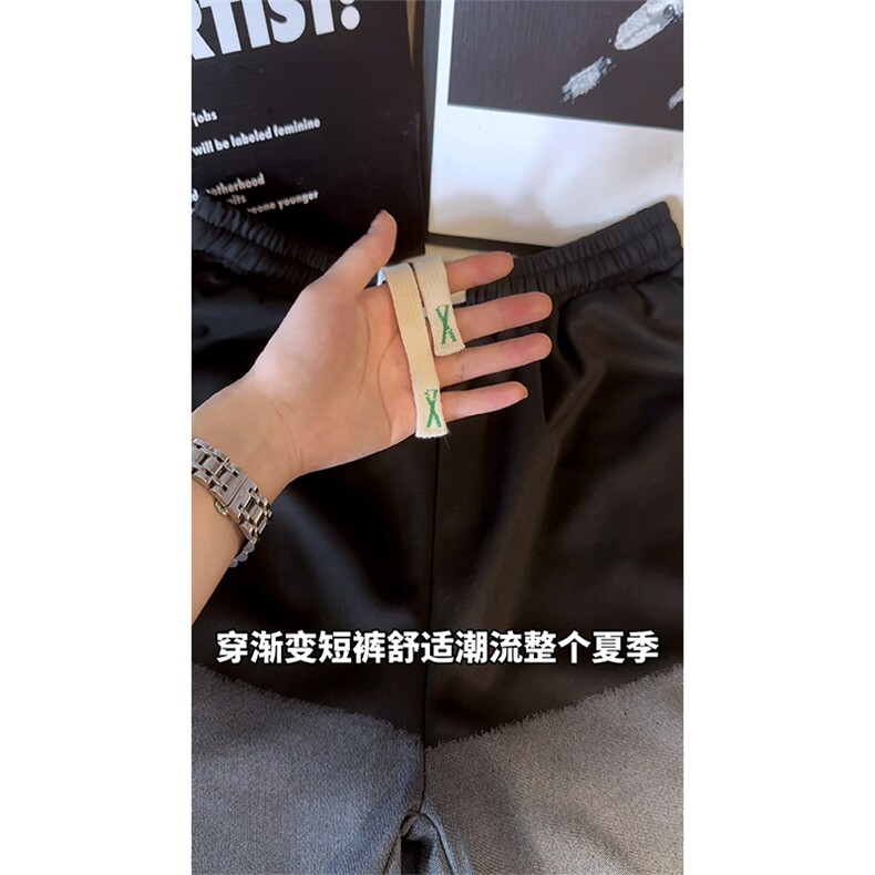 现货供视频~渐变色短裤情侣宽松直筒运动五分裤A456特P30,男装牛仔裤,电商A309