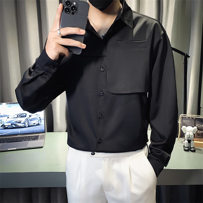 B216CS363P552025秋装新款男士长袖衬衫新风抖音非网图,男装衬衫,电商B216（原B302）