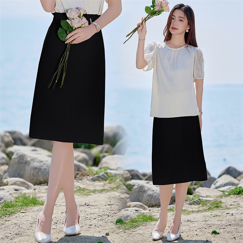 2025年夏季时尚休闲半身裙显高显瘦百搭，女装半身裙，时尚俏佳人
